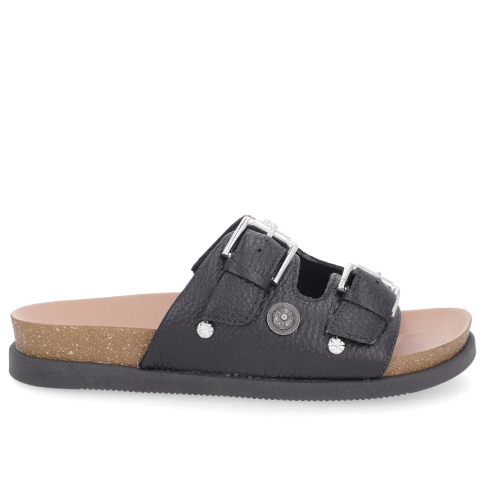 Chinelo Usaflex Slide Preto Rasteiro Feminino