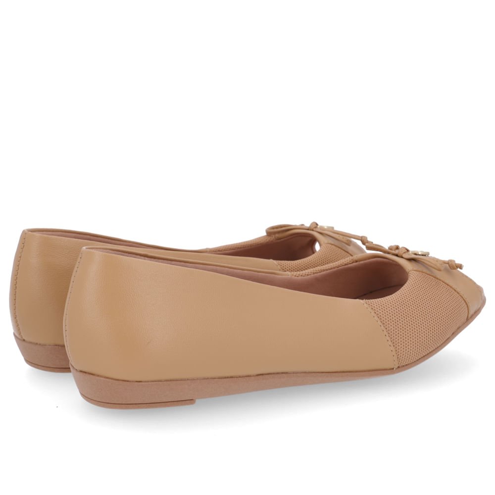 Peep Toe Salto Rasteiro Marrom Couro Marrom 3