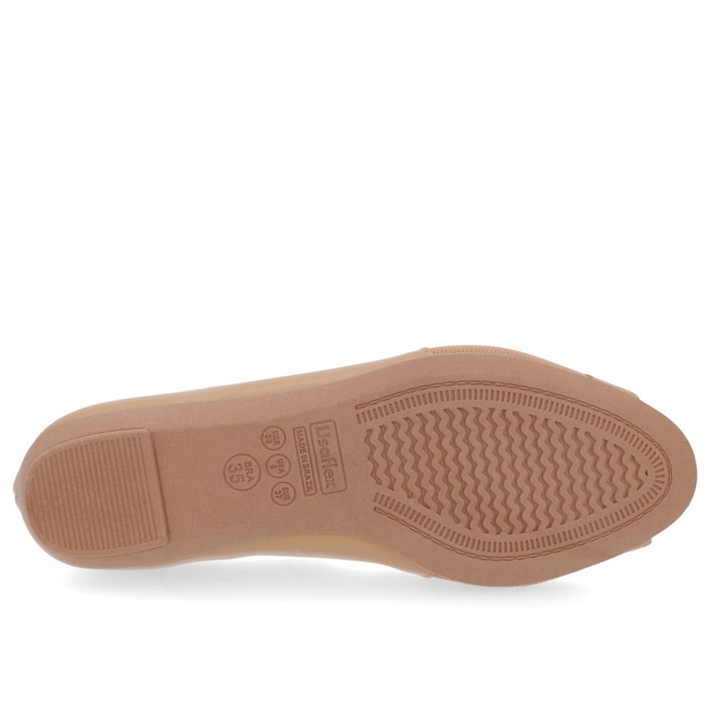 Peep Toe Salto Rasteiro Marrom Couro Marrom 5