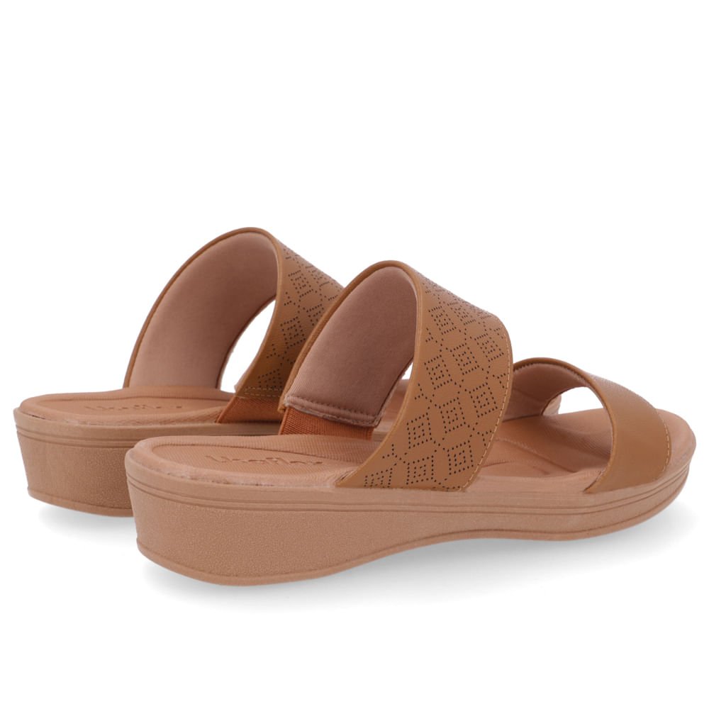 Tamanco Plataforma Couro Marrom Laser Marrom 3