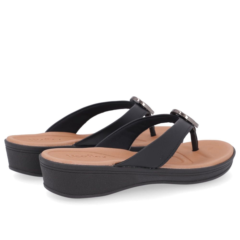 Chinelo Usaflex Salto Plataforma Feminino Preto 3