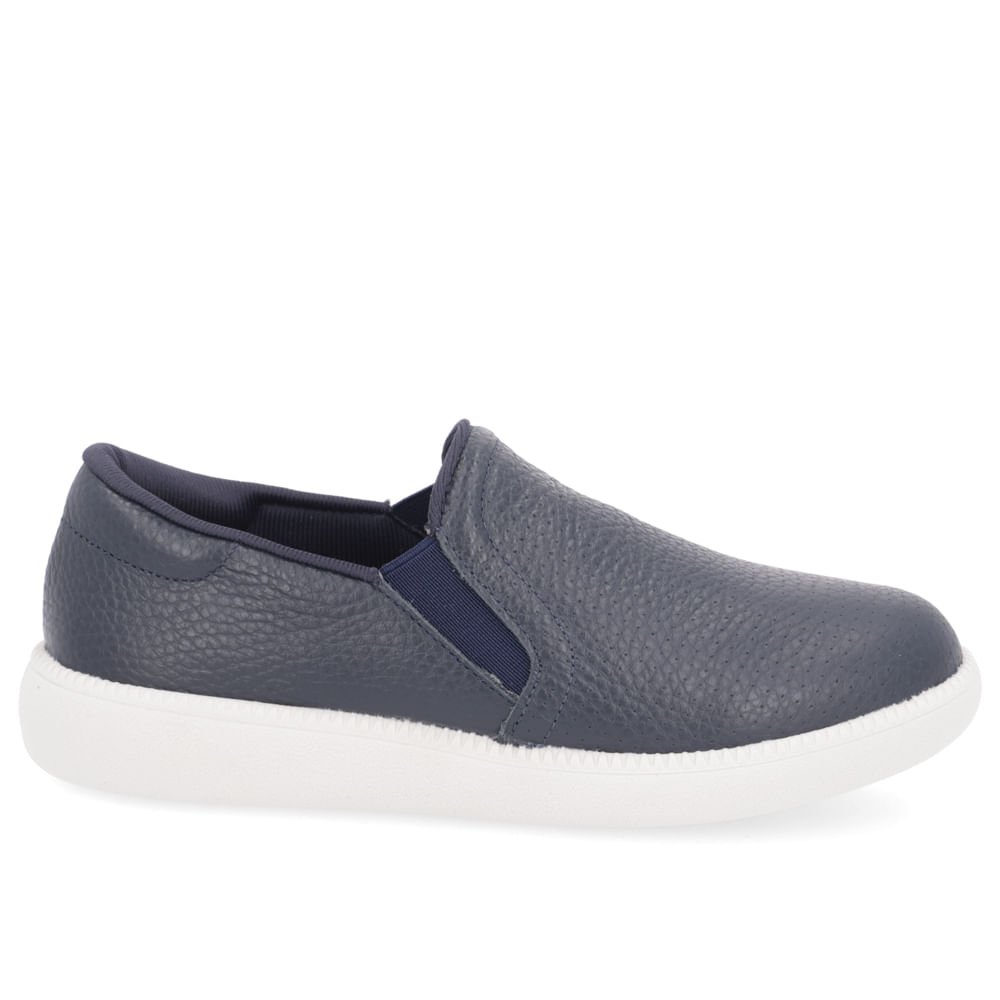 Tênis Slip On Couro Azul Azul 1