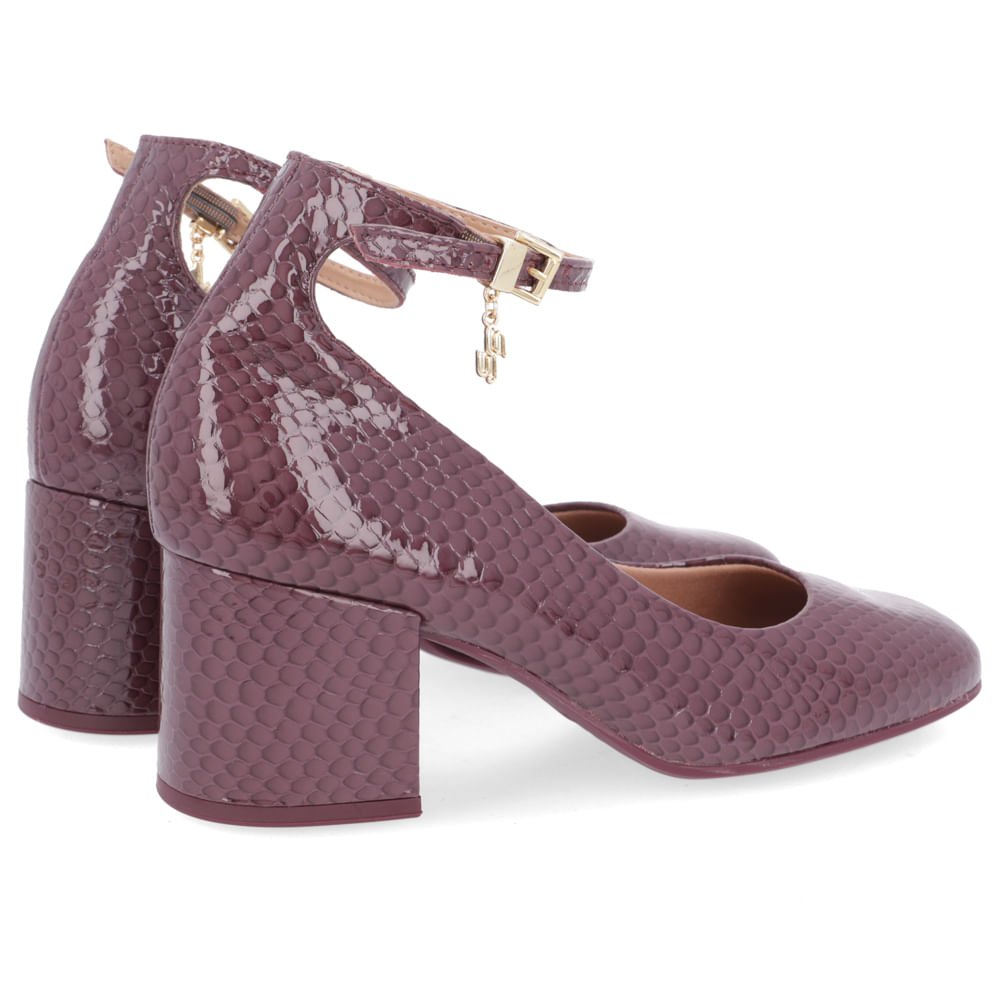 Scarpin Boneca Verniz Roxo Tornozeleira Roxo 3
