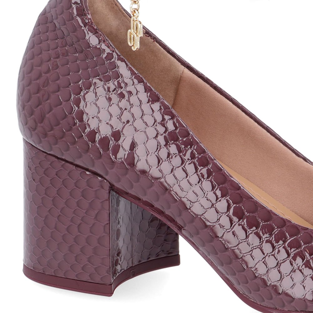 Scarpin Boneca Verniz Roxo Tornozeleira Roxo 4