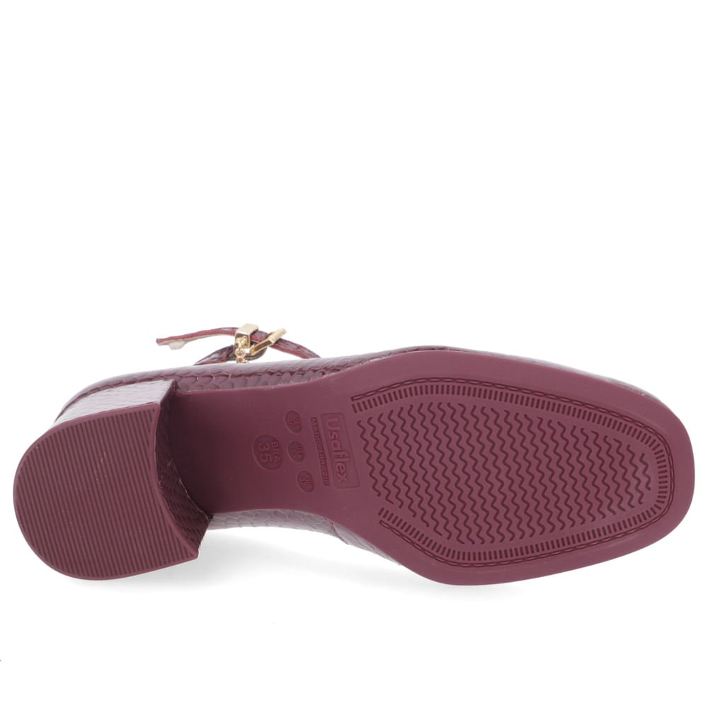 Scarpin Boneca Verniz Roxo Tornozeleira Roxo 5