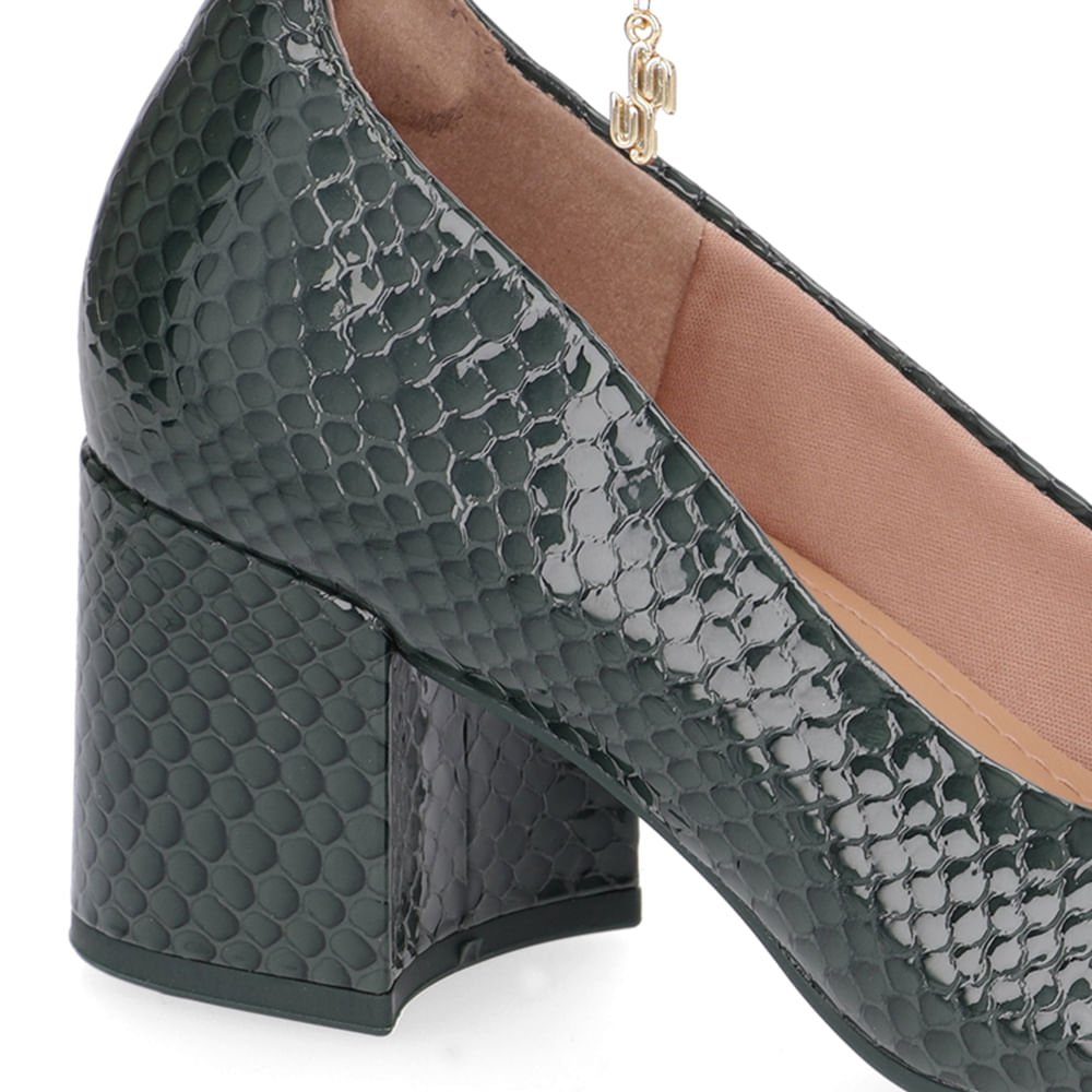Scarpin Boneca Verniz Verde Tornozeleira Verde 4