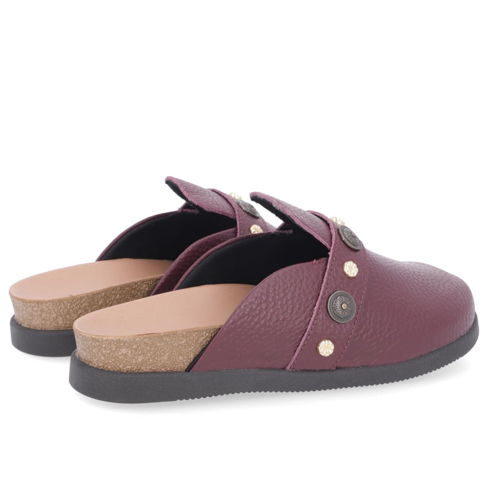 Mule Roxo Bico Redondo Enfeites Roxo 3