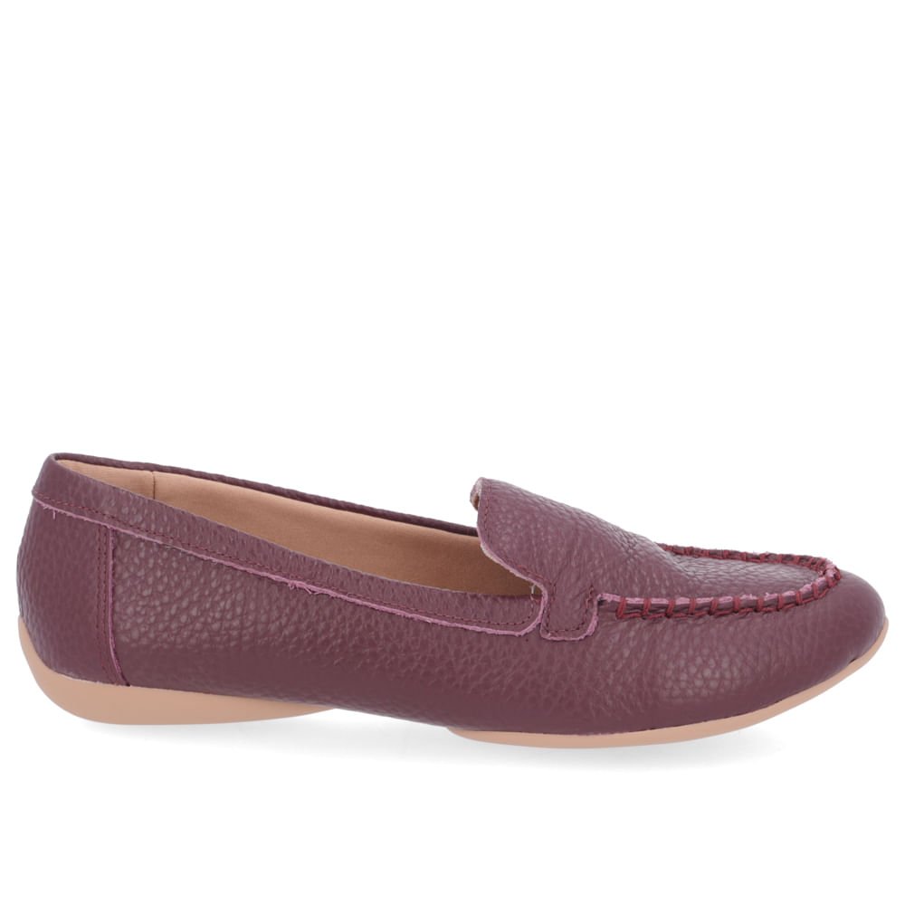 Mocassim Roxo Couro Básico Roxo 1