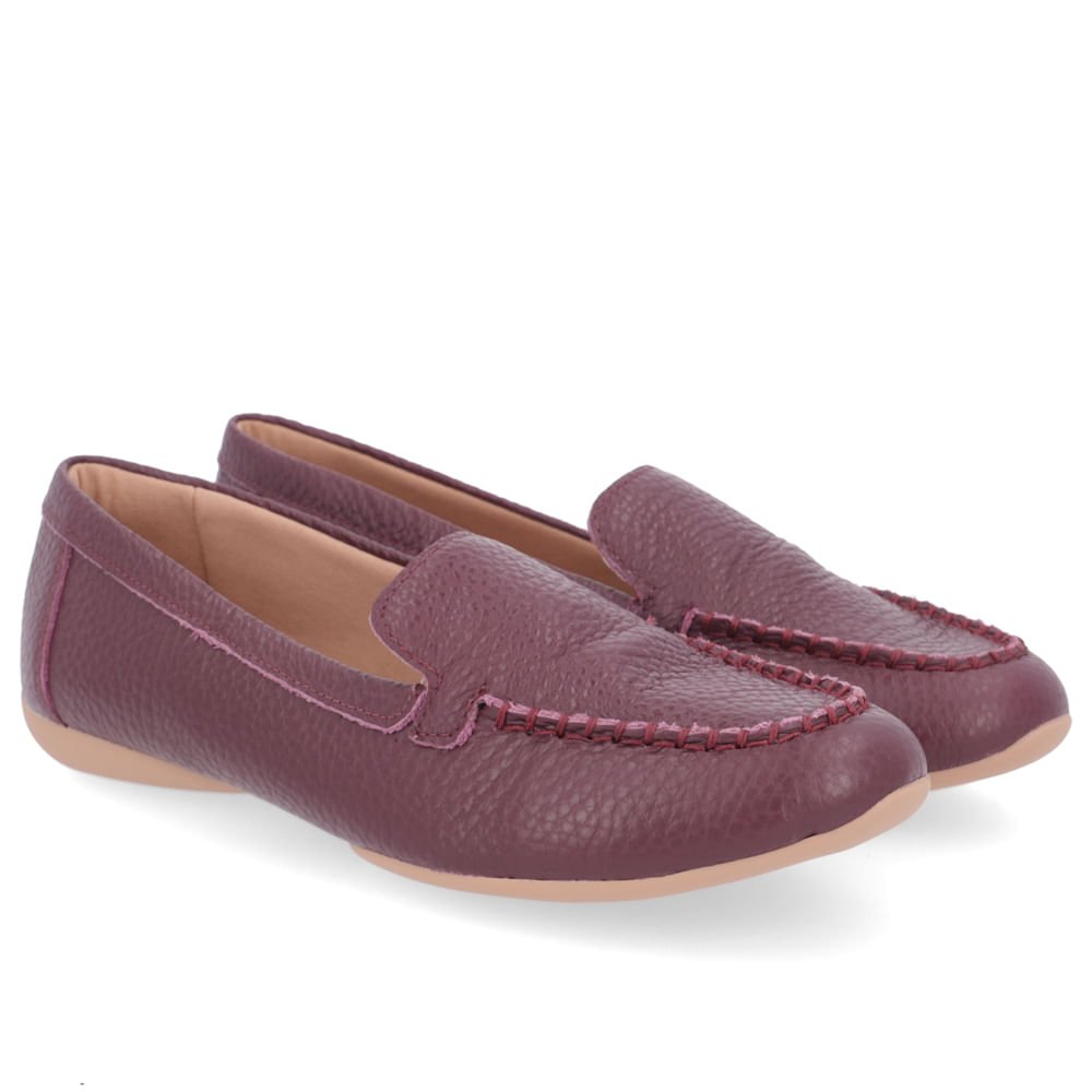Mocassim Roxo Couro Básico Roxo 2