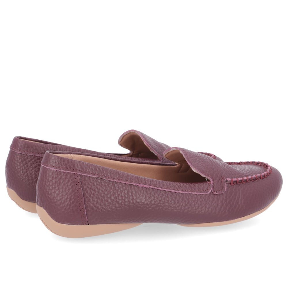 Mocassim Roxo Couro Básico Roxo 3