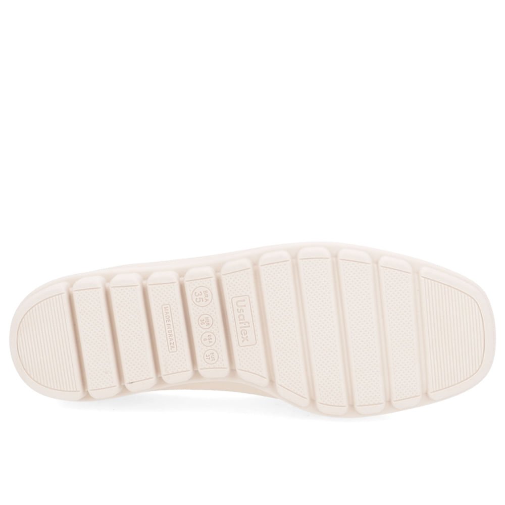 Loafer Bege Casual Couro Bege 5