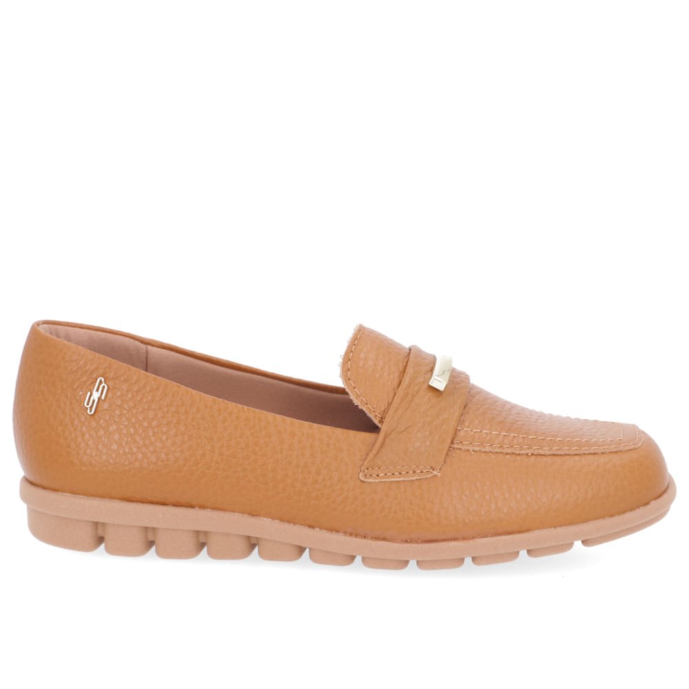 Loafer Marrom Casual Couro Marrom 1