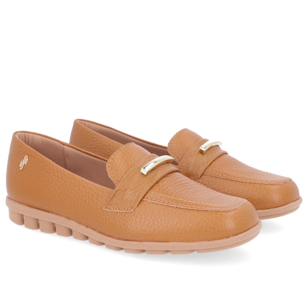 Loafer Marrom Casual Couro Marrom 2