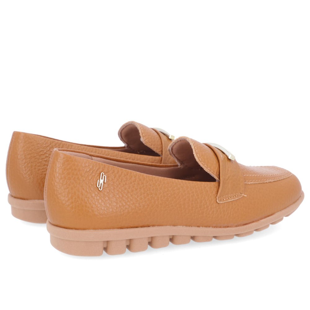 Loafer Marrom Casual Couro Marrom 3