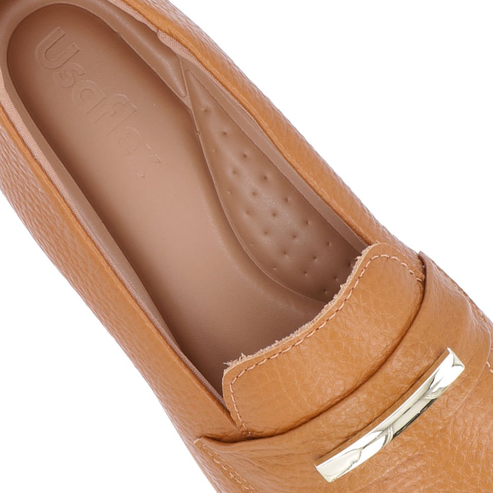 Loafer Marrom Casual Couro Marrom 4