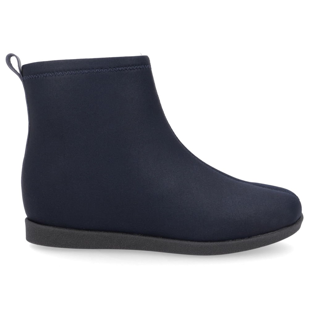 Bota Cano Baixo Azul Elastano Salto Embutido Azul 1