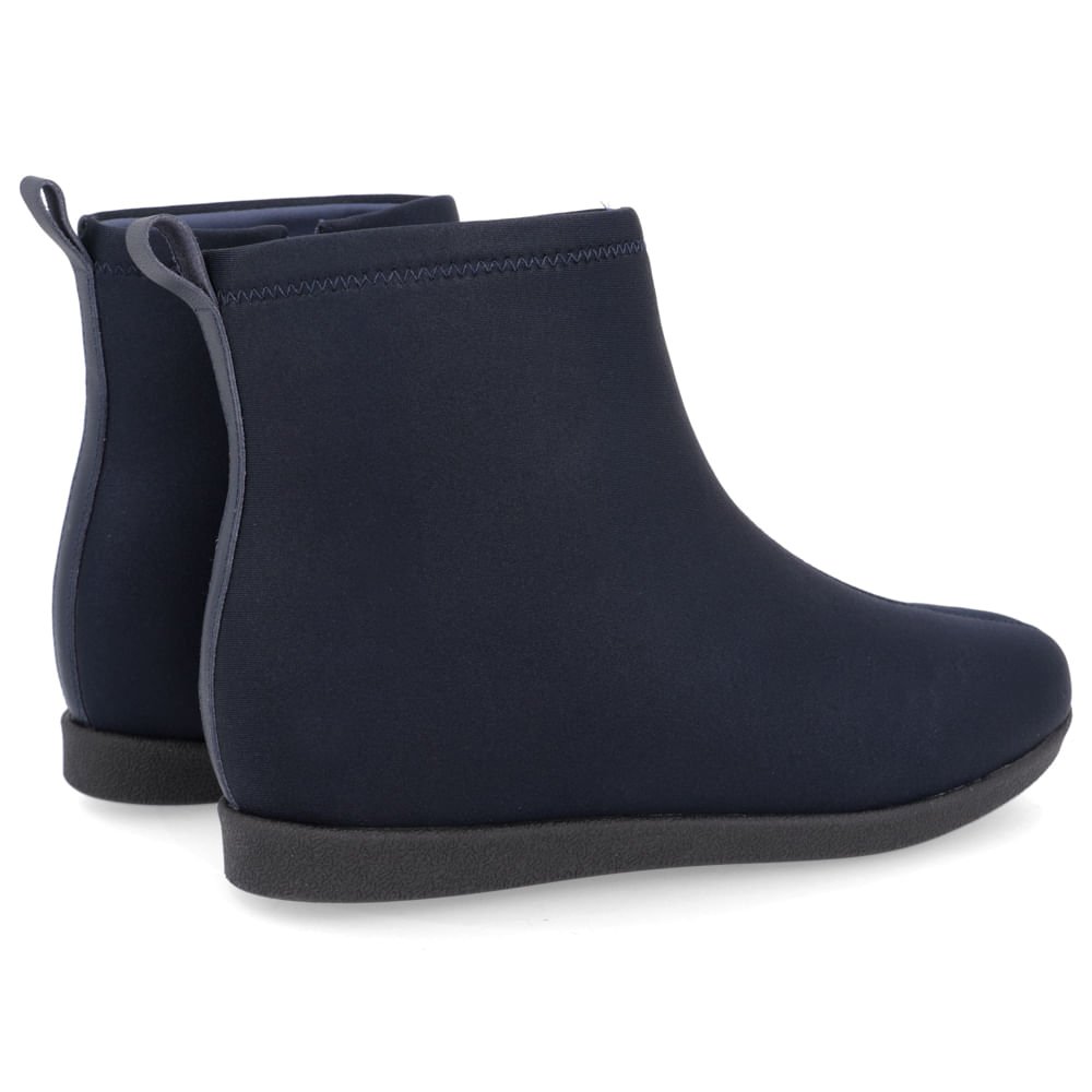 Bota Cano Baixo Azul Elastano Salto Embutido Azul 3