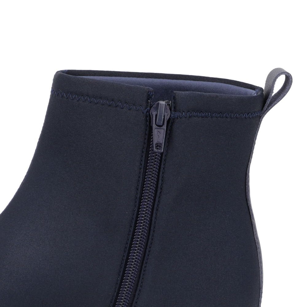 Bota Cano Baixo Azul Elastano Salto Embutido Azul 4