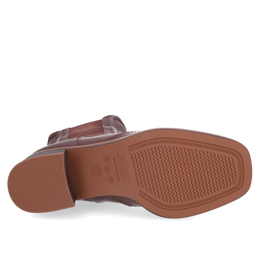 Bota Salto Bloco Marrom Chocolate Cano Médio Marrom 5