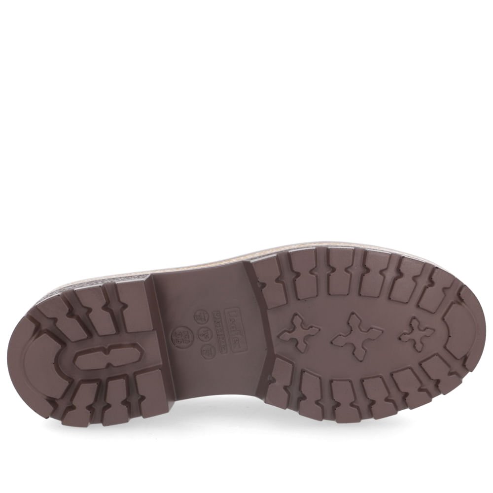 Loafer Marrom Chocolate Tratorado Couro Tira Vazada Marrom 5