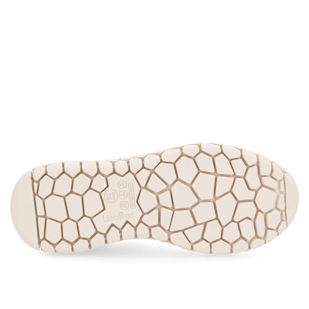 Tênis Bege Couro Detalhe Matelassê Bege 5