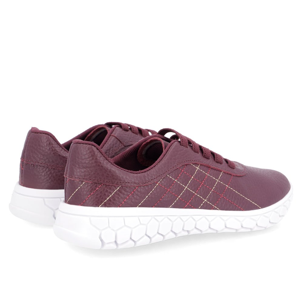 Tênis Roxo Couro Detalhe Matelassê Roxo 3