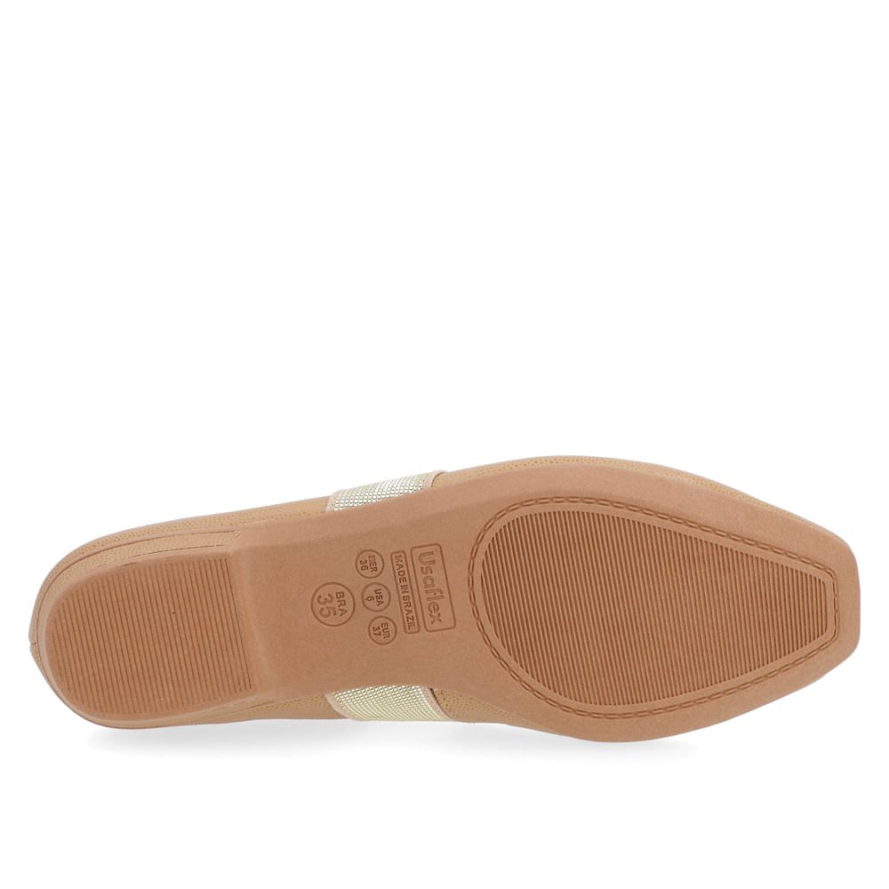 Sapatilha Marrom Couro Detalhe Elástico Marrom 5