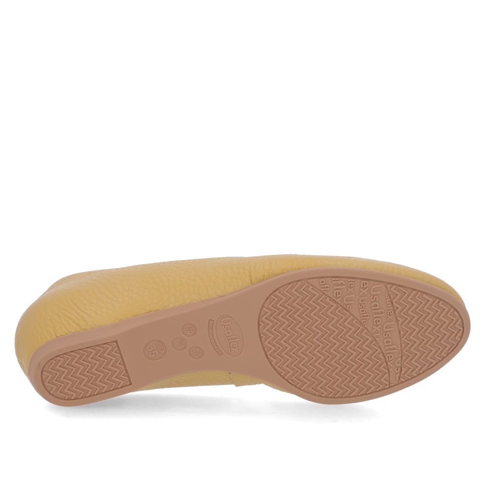 Loafer Amarelo Mel Couro Salto Embutido Amarelo 5