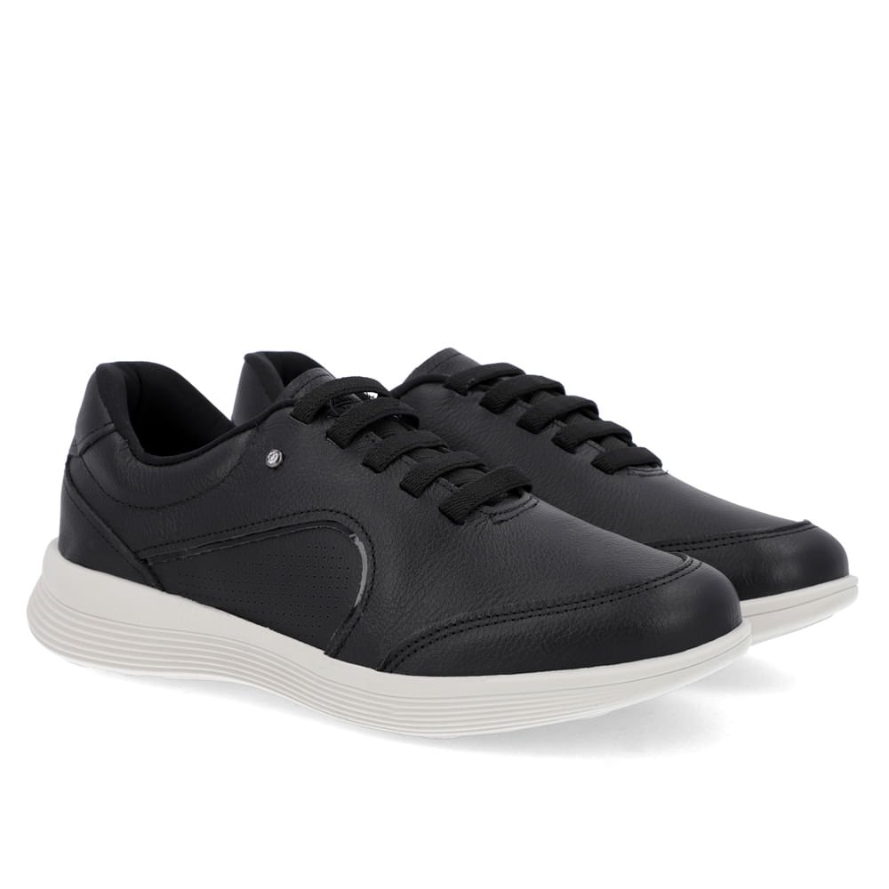 Tênis Preto Couro Básico Preto 2