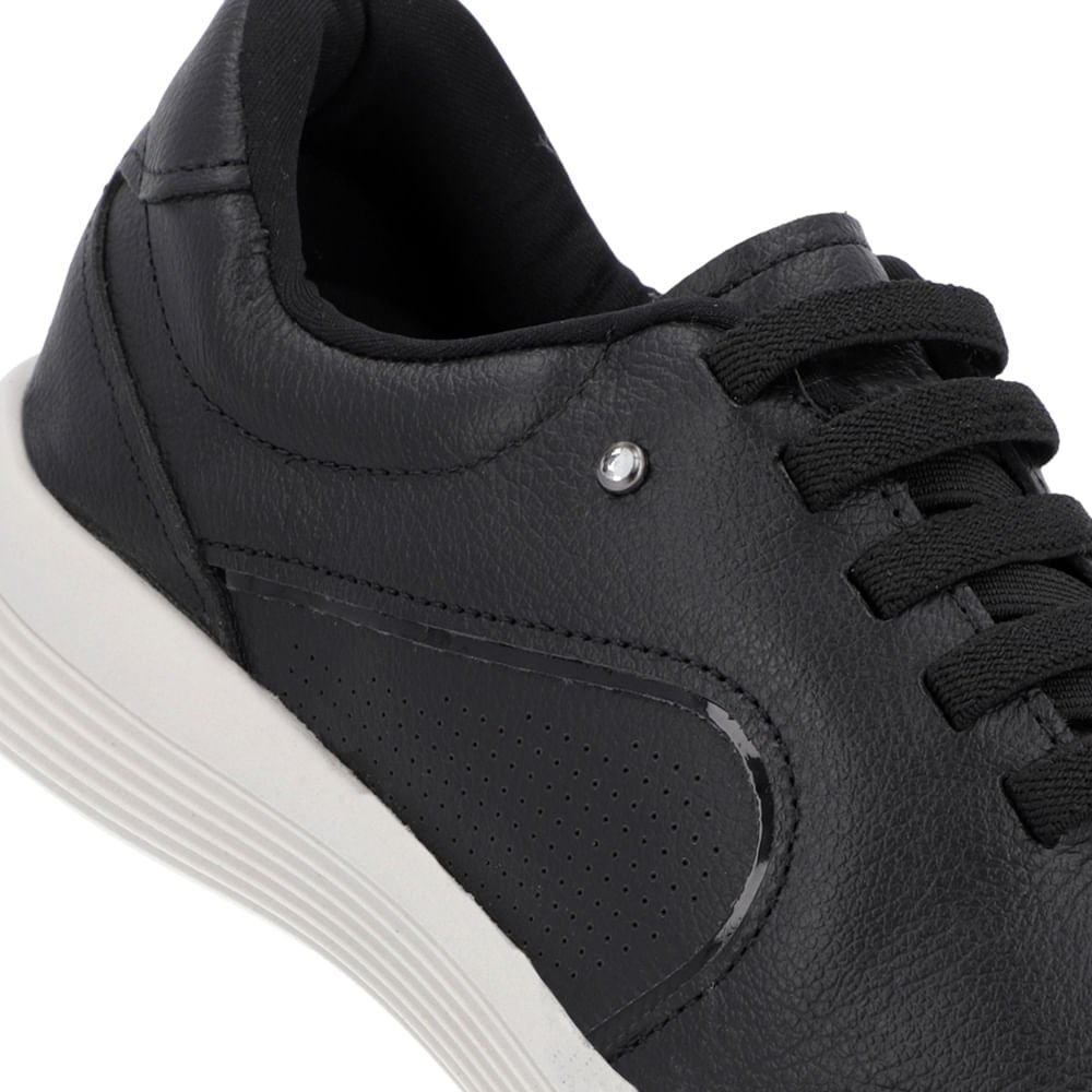 Tênis Preto Couro Básico Preto 4