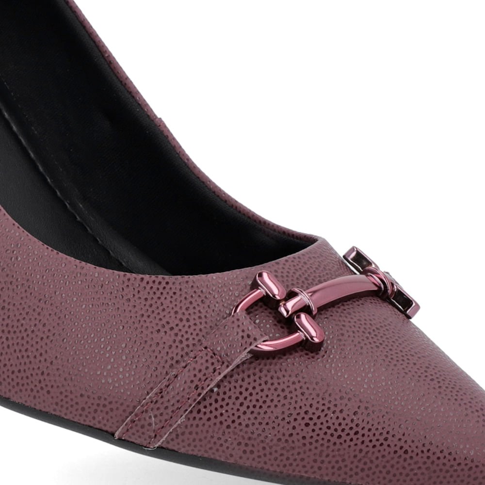 Scarpin Couro Roxo Bico Fino Roxo 4