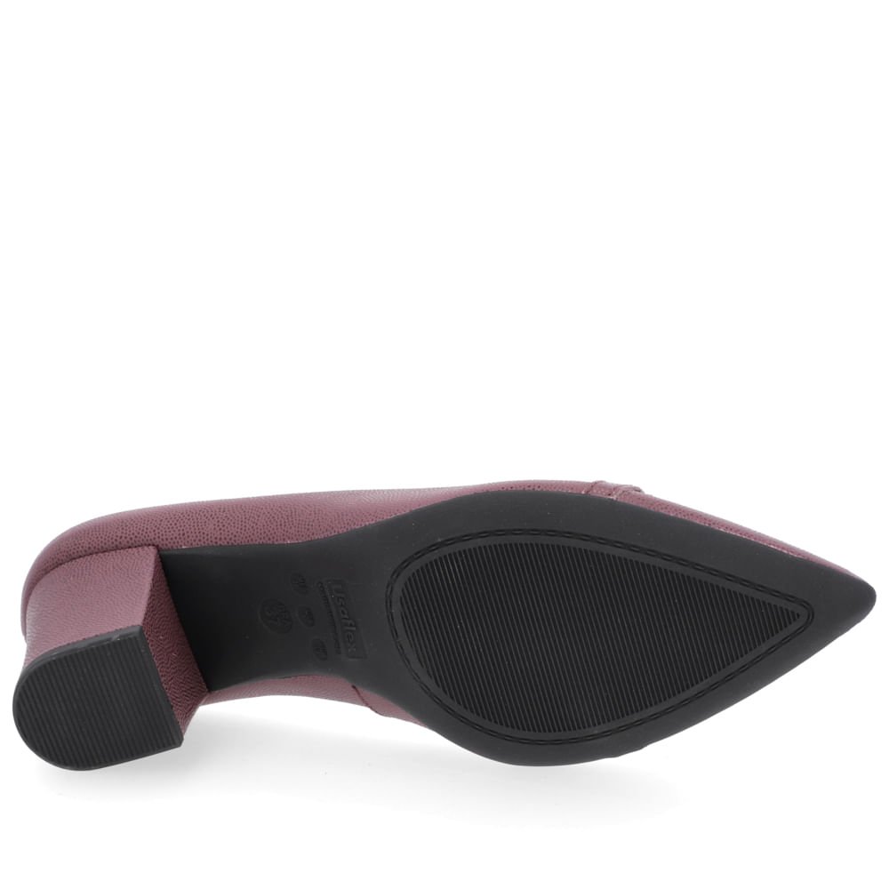 Scarpin Couro Roxo Bico Fino Roxo 5