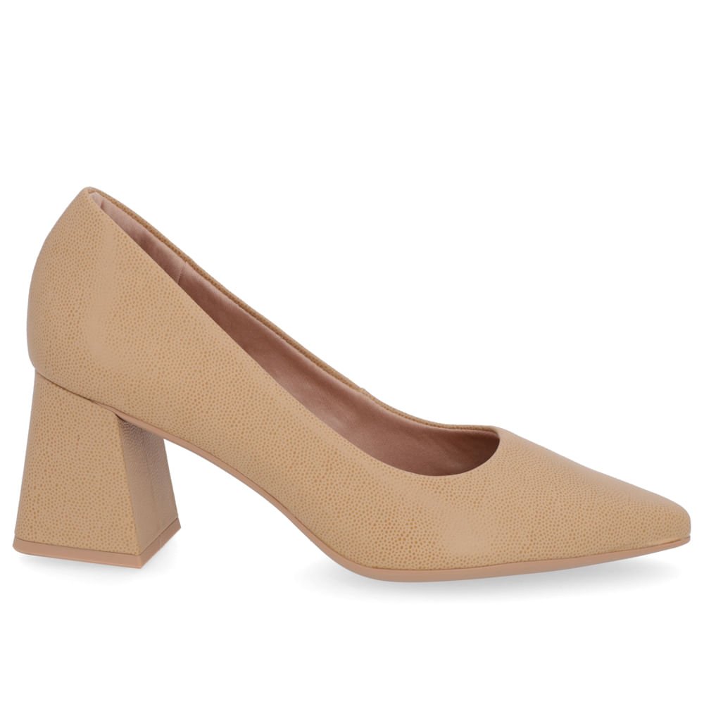 Scarpin Couro Arraia Marrom Bico Fino