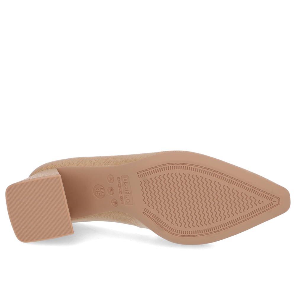 Scarpin Couro Arraia Marrom Bico Fino Marrom 5