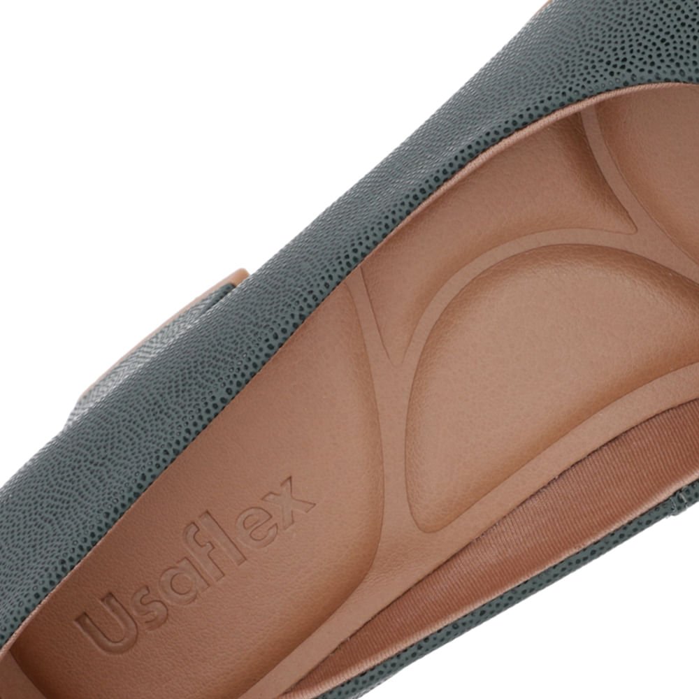 Scarpin Couro Arraia Verde Bico Fino Verde 4