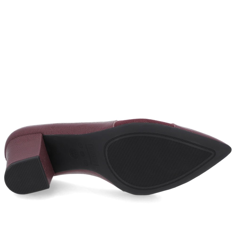 Scarpin Couro Roxo Bico Fino Enfeite Roxo 5