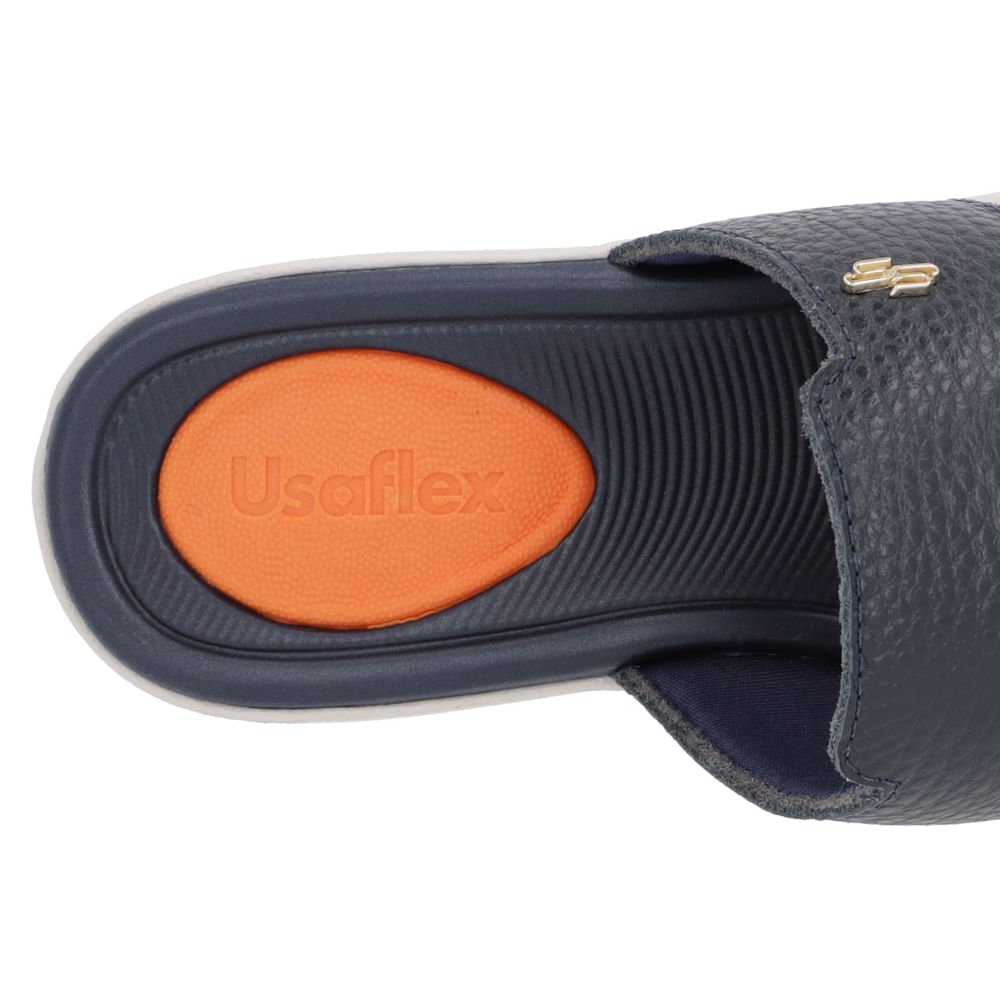 Tamanco Salto Plataforma Couro Azul Azul 4