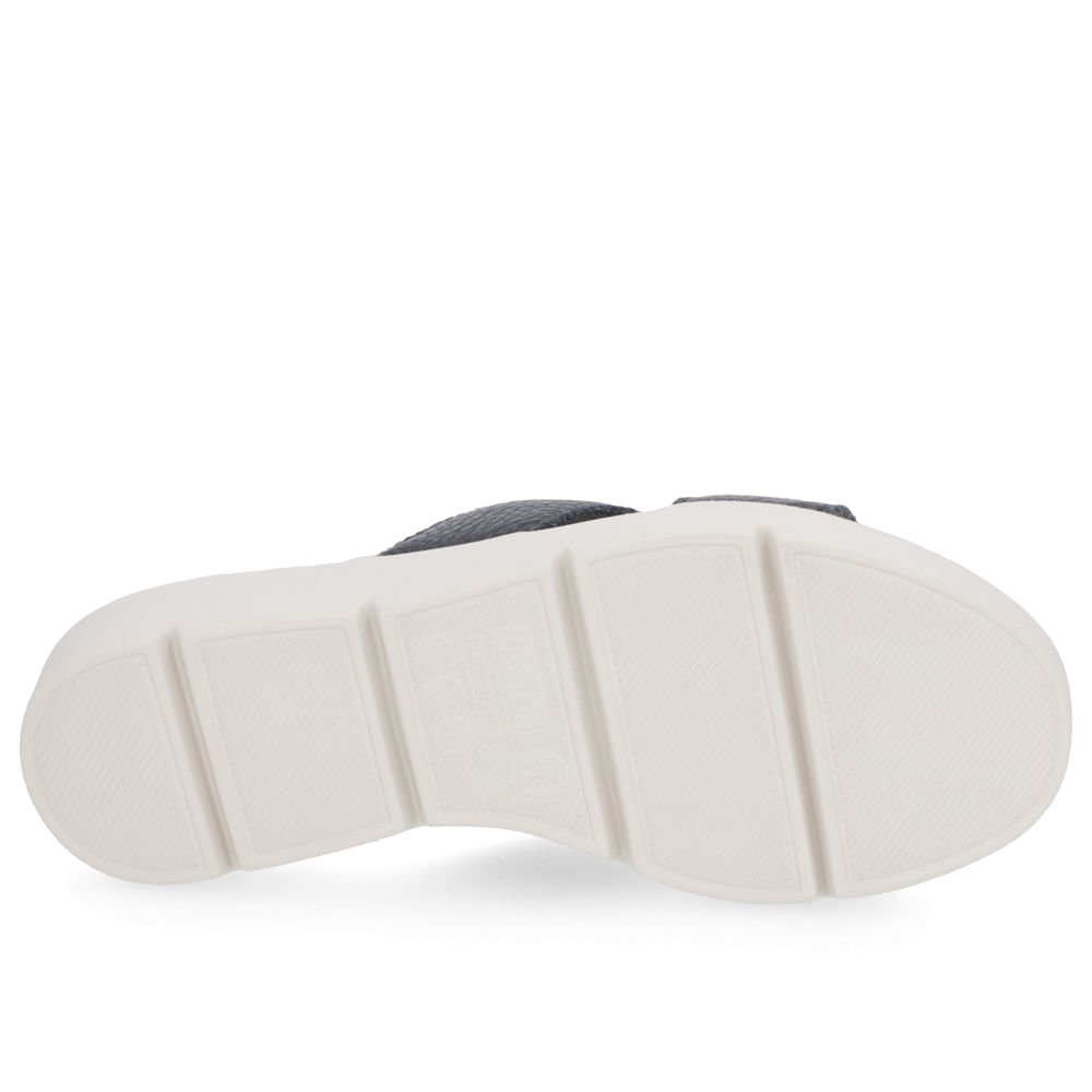 Tamanco Salto Plataforma Couro Azul Azul 5