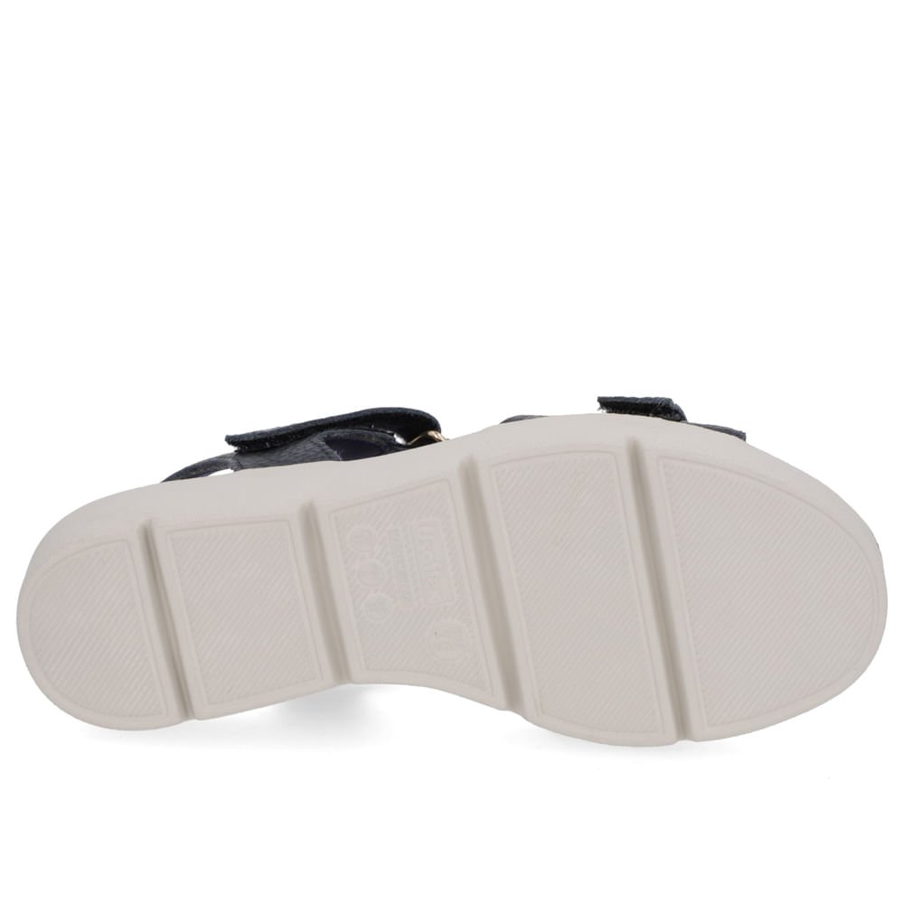 Sandália Plataforma Couro Azul Ajuste Fecho-Flex Azul 5