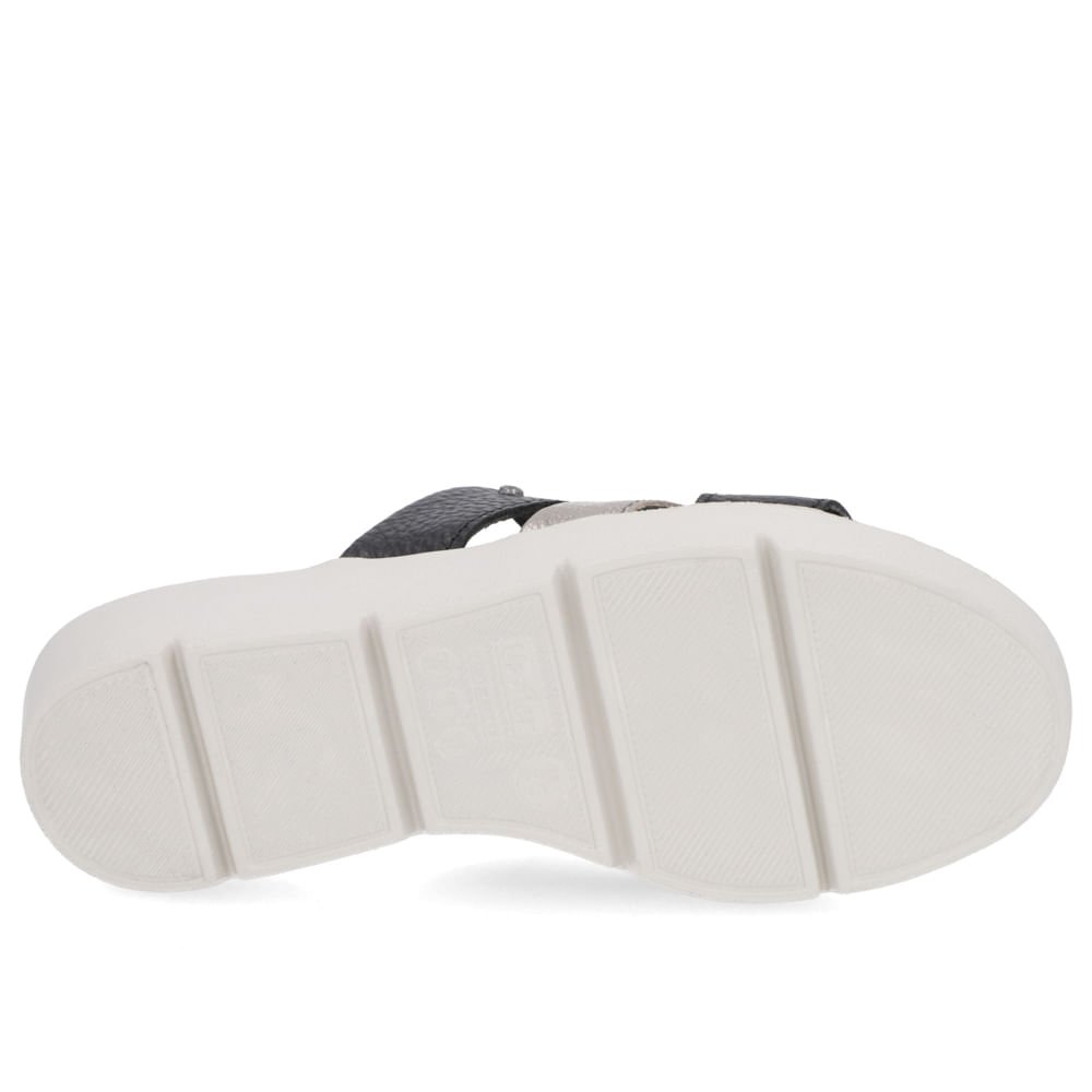 Tamanco Salto Plataforma Couro Preto Tiras Preto 5