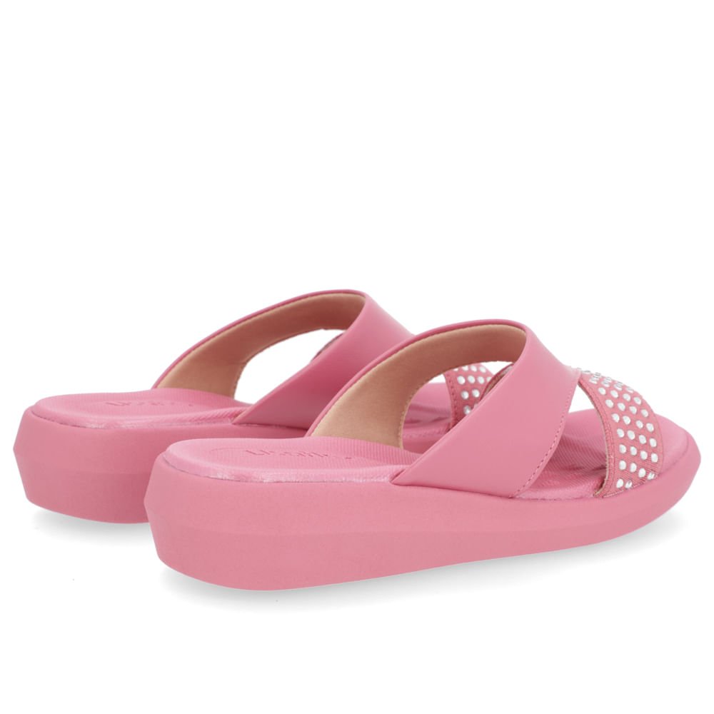 Tamanco Salto Plataforma Couro Rosa Brilho Rosa 3