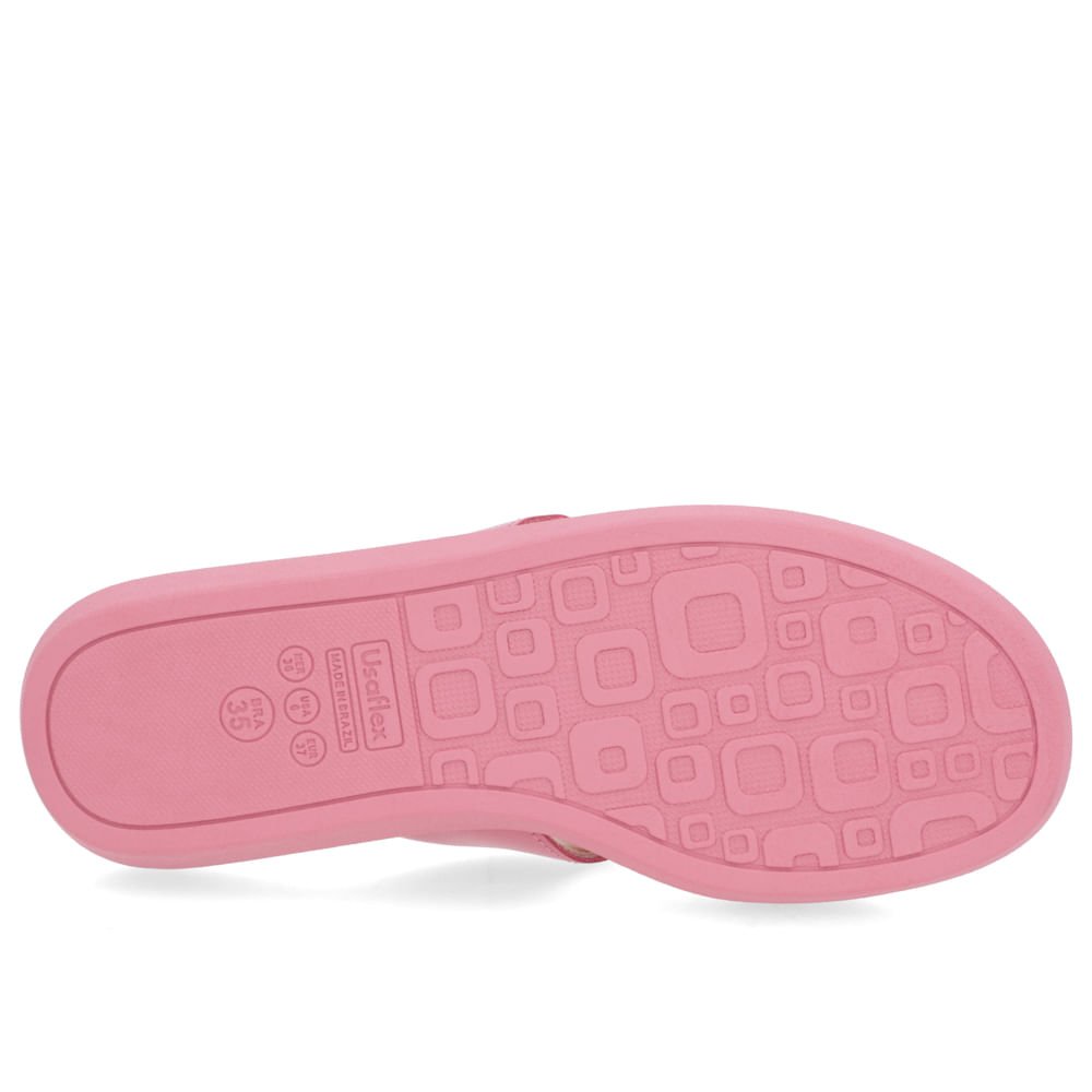 Tamanco Salto Plataforma Couro Rosa Brilho Rosa 5