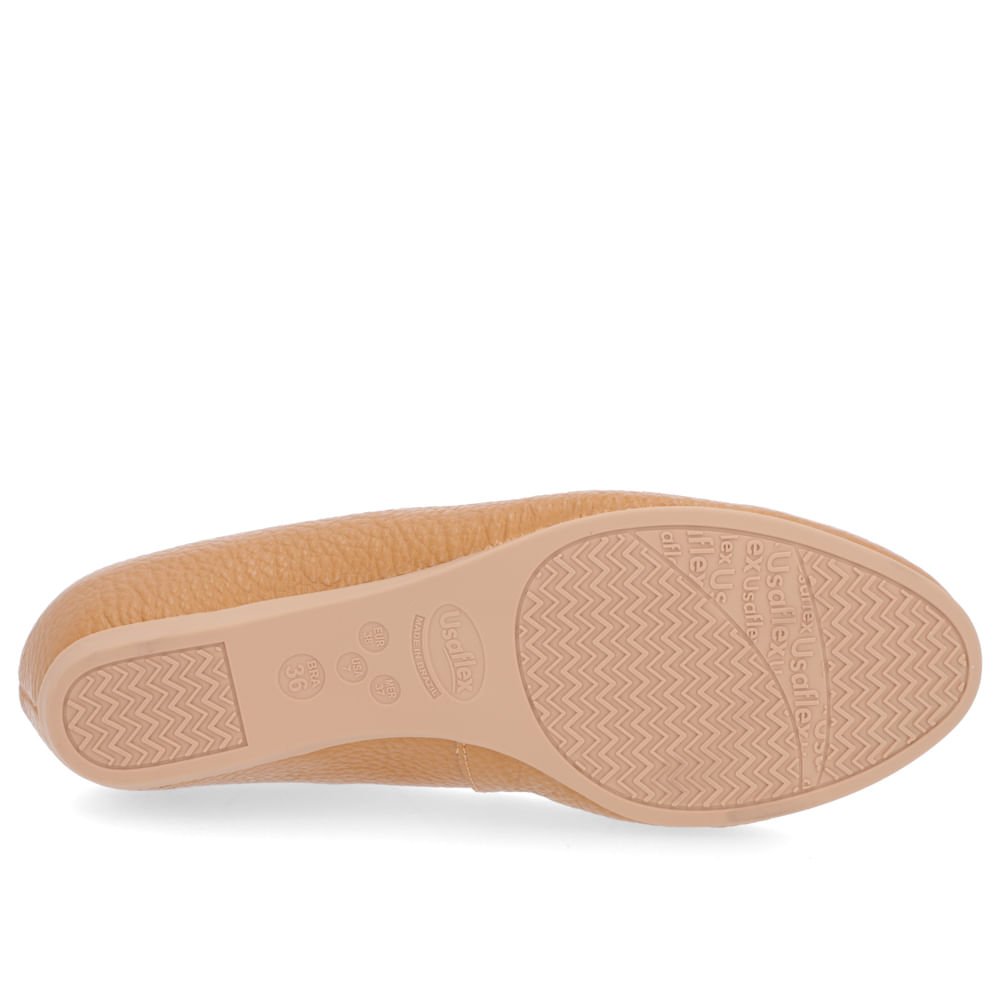 Loafer Marrom Couro Salto Embutido Bege 5