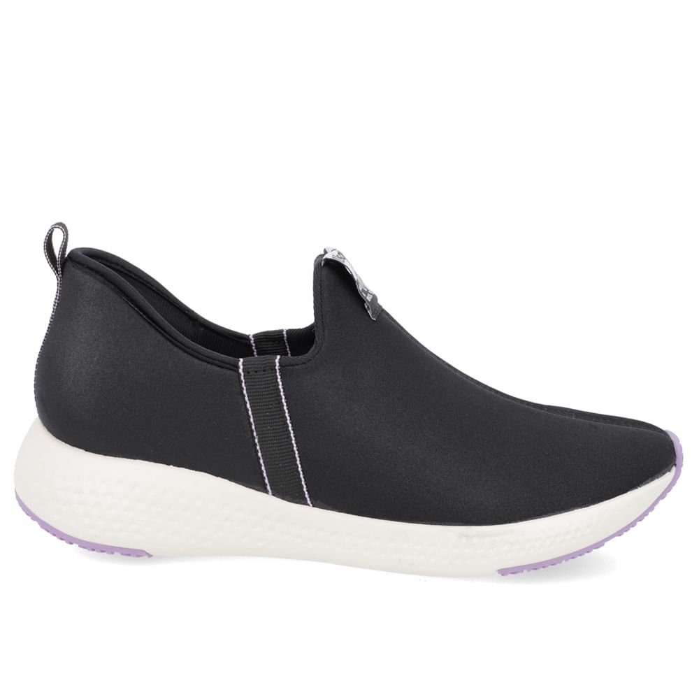 Tênis Slip On Preto Elastano Preto 1