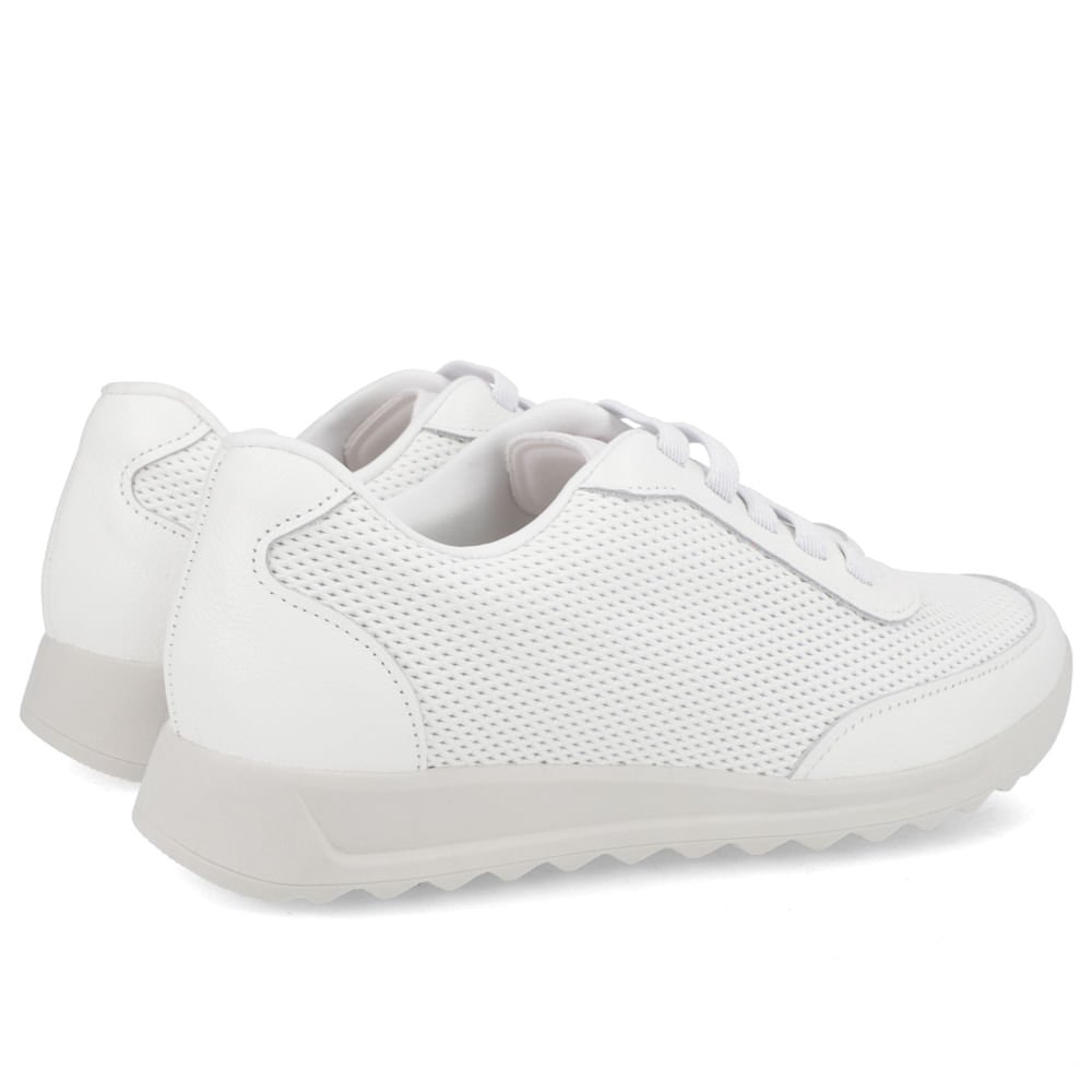 Tênis Casual Branco Couro Branco 3