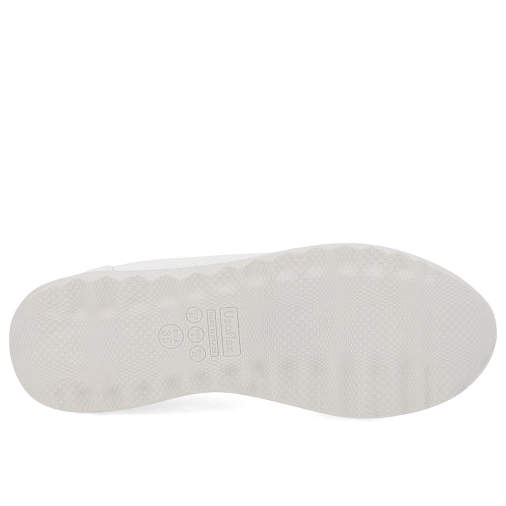 Tênis Casual Branco Couro Branco 5