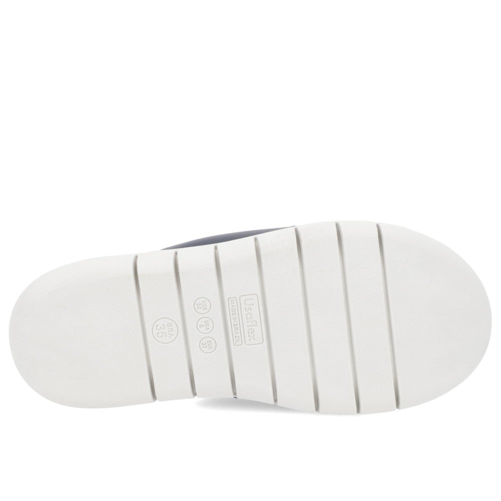 Tamanco Slide Azul Couro Plataforma Azul 5