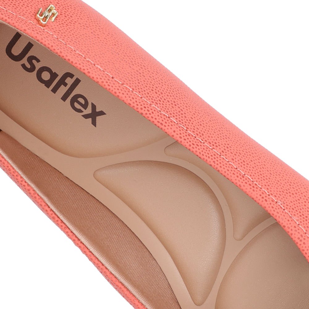 Sapatilha Laranja Couro Enfeite Couro Laranja 4