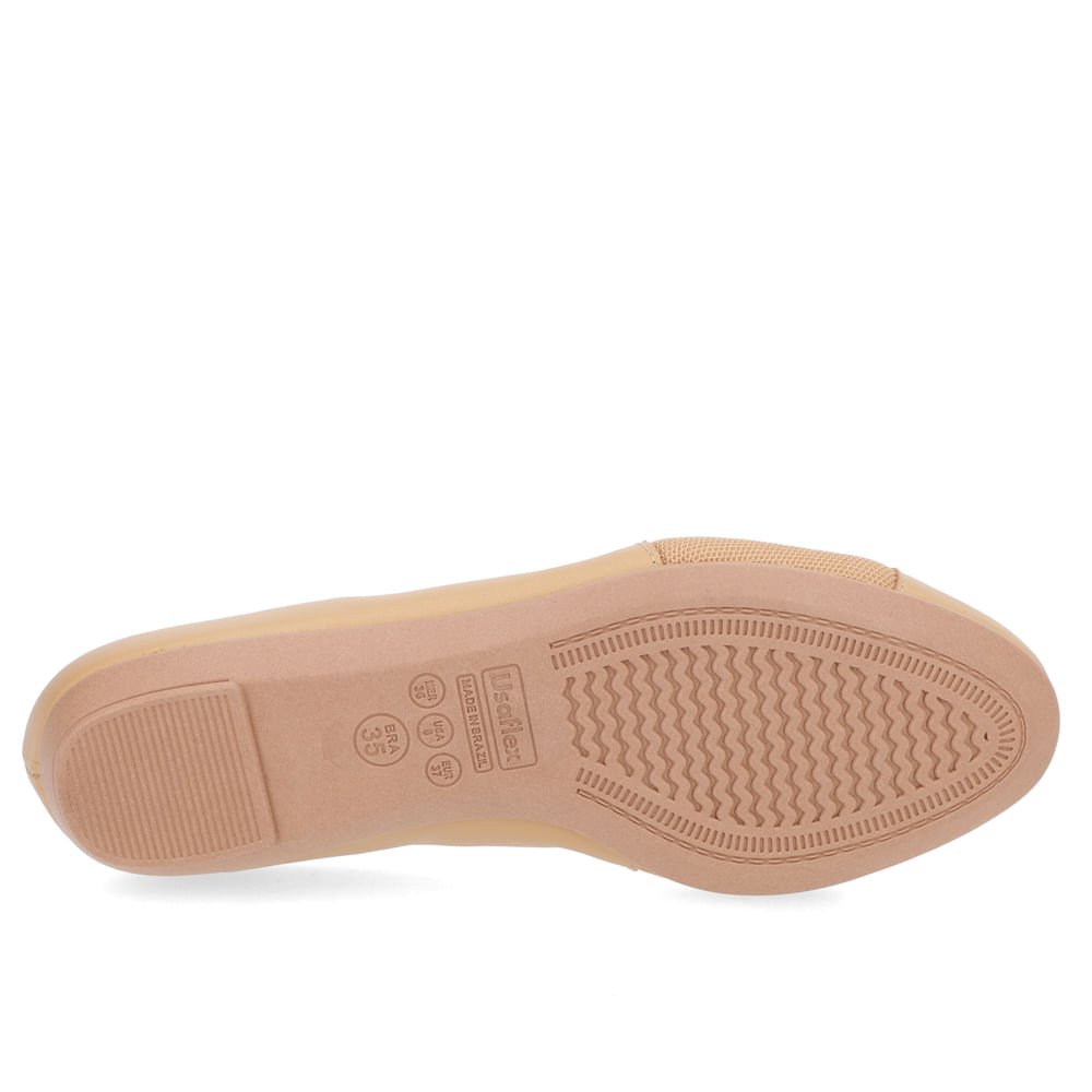 Sapatilha Marrom Couro Enfeite Rasteira Marrom 5