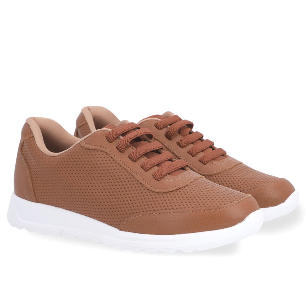 Tênis Casual Marrom Couro Marrom 2